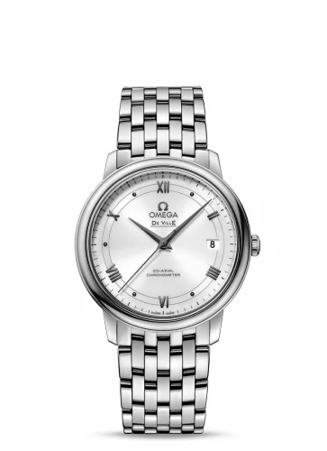Omega De Ville Prestige Co-Axial 36.8 Stainless Steel / Vintage Silver / Bracelet 424.10.37.20.04.001 (42410372004001)